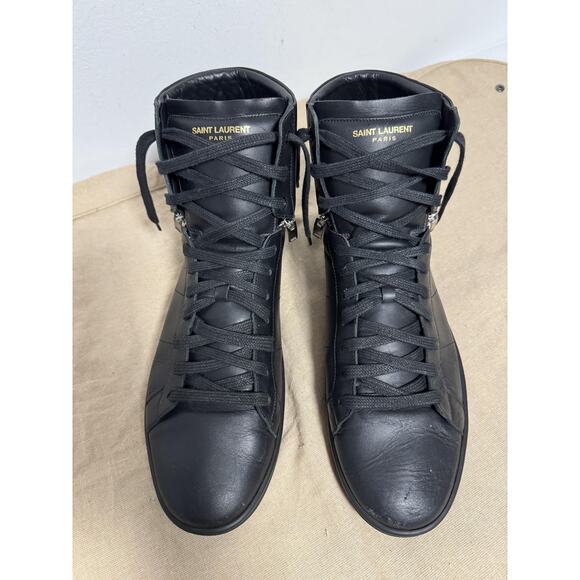 Saint Laurent Shoes Mens Size EU 46 High Top Zip Made in Italy SL/17H DM 576993 - Picture 1 of 16